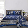Carmine Blue Fleece Blanket Set