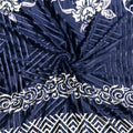 Carmine Blue Fleece Blanket Set