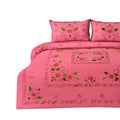 Divine Whispers Cotton Embroidered Bed Sheet