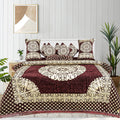 Maroon Elegance Fancy Jacquard Bed Sheet Set