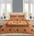 Orange Cavalry Cotton Embroidered Bed Sheet