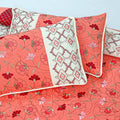 Pinkish Hue Cotton Embroidered Bed Sheet