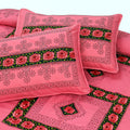 Pink Divinity Cotton Embroidered Bed Sheet
