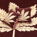 Leafy Maroon Fancy Jacquard Bed Sheet Set
