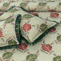 Mint Leafy Green Multani Bed Sheet Set