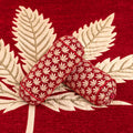 Leafy Red Fancy Jacquard Bed Sheet Set