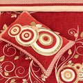 Abstract Red Fancy Jacquard Bed Sheet Set