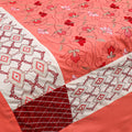 Pinkish Hue Cotton Embroidered Bed Sheet