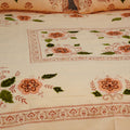 Brown Bash Cotton Embroidered Bed Sheet