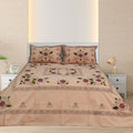 Tea Time Cotton Embroidered Bed Sheet